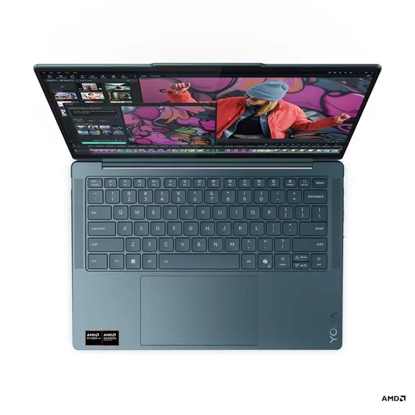 LENOVO Yoga Slim 7 14AKP10, 14,0" WUXGA, AMD Ryzen AI 5 330, 16GB, 512GB, NoOS, NoAdp, Tidal Teal – 7. kép