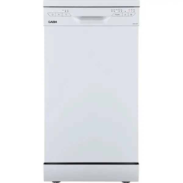 GABA GMDW-45W 10 terítékes keskeny mosogatógép, 5 program, 45 cm, Fehér