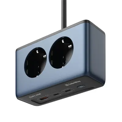 COLORWAY Hálózati és USB elosztó, 2 dugalj, 2x220V/1xUSB-A/2xUSB-C (GaN45W) – 2. kép