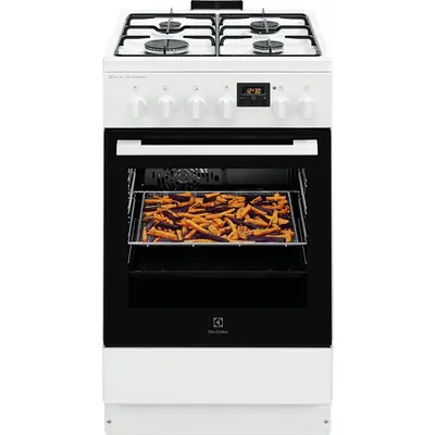 ELECTROLUX LKK560232W Kombinált tűzhely, sütő:58L, SteamBake, 50x60cm, Fehér