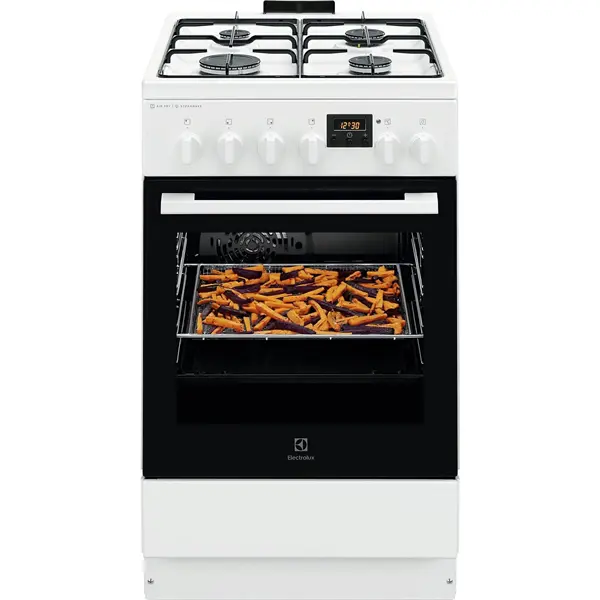 ELECTROLUX LKK560232W Kombinált tűzhely, sütő:58L, SteamBake, 50x60cm, Fehér