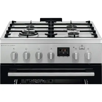 ELECTROLUX LKK664221X Kombinált tűzhely, sütő: 58L, SteamBake, AirFry, 60x60cm, Inox – 2. kép
