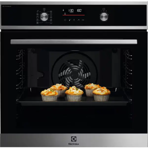 ELECTROLUX EOD6P77WX SteamBake Beépíthető gőzsütő, 72L, pirolitikus tisztítással, Inox/Fekete