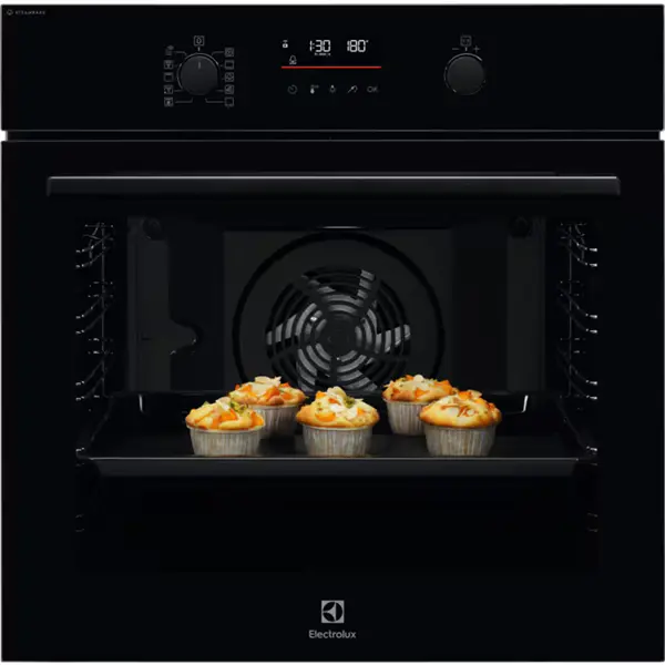 ELECTROLUX EOD6P77WZ SteamBake Beépíthető gőzsütő, 72L, pirolitikus tisztítással, LED kijelző, Fekete