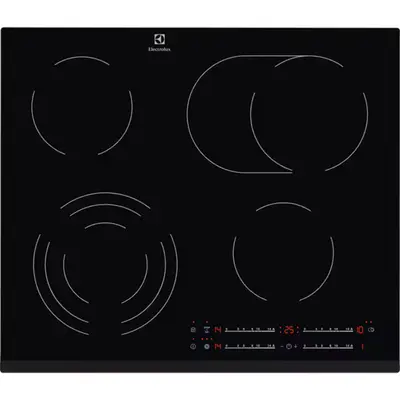 ELECTROLUX EHF6547FXK Beépíthető Kerámia Főzőlap, 60cm, Fekete