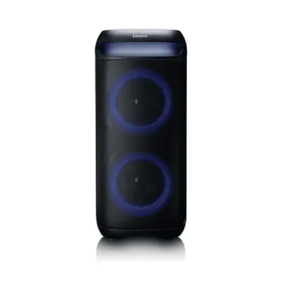 Lenco PA-210BK Bluetooth 5.3 bulihangszóró beépített világítással , TWS, 100W erősítővel, 2x mikrofon bemenet – 2. kép