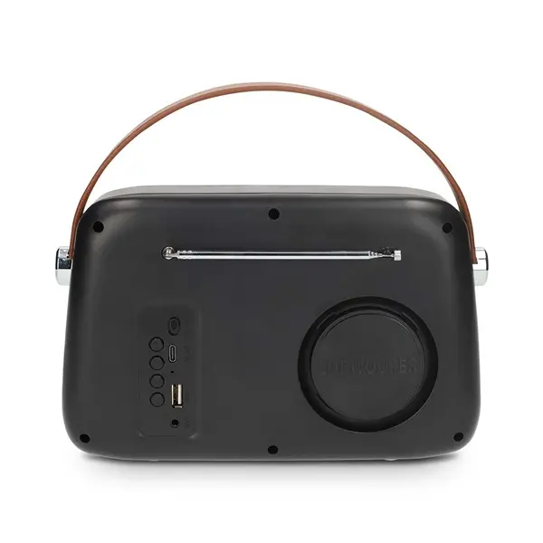 Nedis RDFM2600BK retró FM rádió, Bluetooth® 5.4, AUX bemenet, USB port, 1500 mAh-s lítium-ion akkumulátor – 3. kép