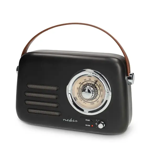 Nedis RDFM2600BK retró FM rádió, Bluetooth® 5.4, AUX bemenet, USB port, 1500 mAh-s lítium-ion akkumulátor – 5. kép