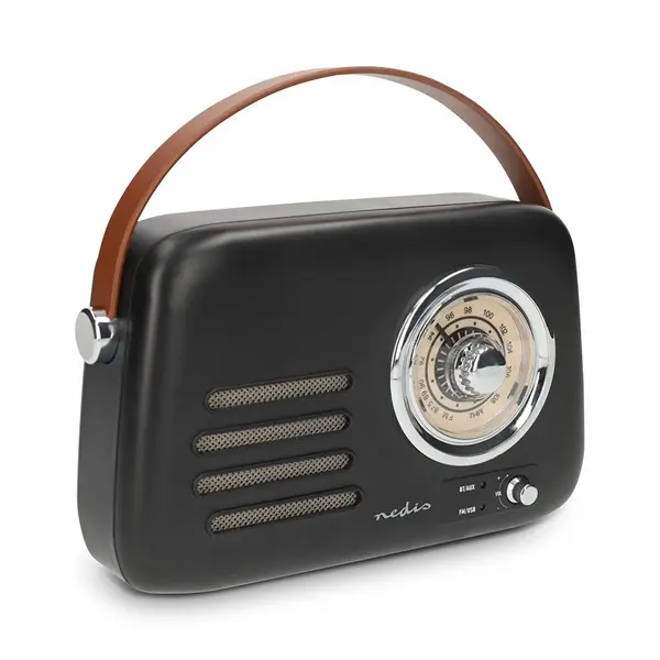 Nedis RDFM2600BK retró FM rádió, Bluetooth® 5.4, AUX bemenet, USB port, 1500 mAh-s lítium-ion akkumulátor – 7. kép