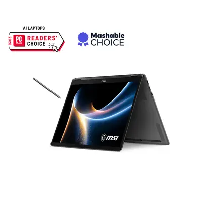 MSI Business NB Prestige 14 Flip AI+ D3MTG-232, 14" FHD+ OLED, Ultra 9 386H, 32GB, 2TB, W11H, Platinum Grey NoADP