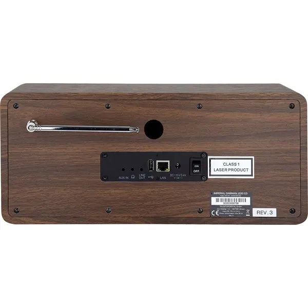 Imperial multifunkciós HIFI, rádió DAB+ / FM / Internet / Bluetooth, CD-lejátszó, USB lejátszó, fahatású kivitelben – 3. kép