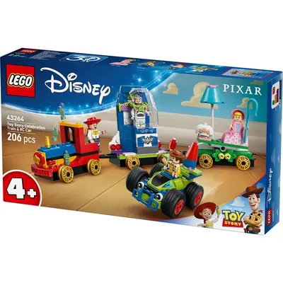 LEGO® | Disney és Pixar Toy Story ünnepi vonat és RC versenyautó, építőjáték-készlet 43264 – 2. kép