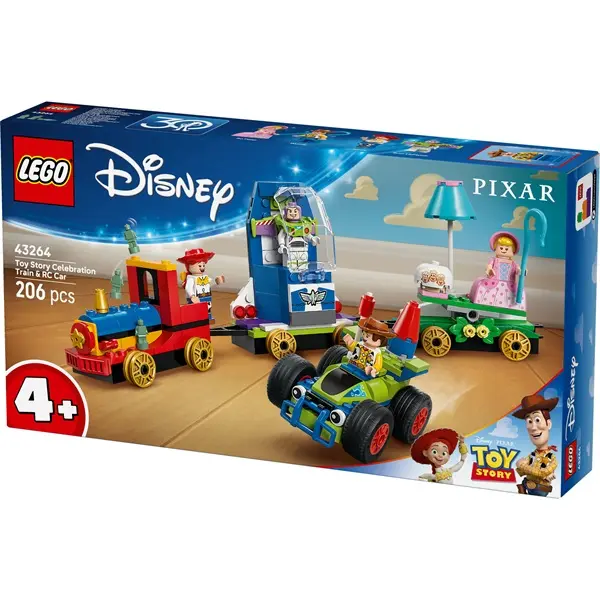 LEGO® | Disney és Pixar Toy Story ünnepi vonat és RC versenyautó, építőjáték-készlet 43264 – 2. kép