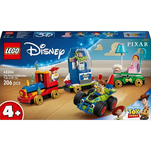 LEGO® | Disney és Pixar Toy Story ünnepi vonat és RC versenyautó, építőjáték-készlet 43264 – 3. kép