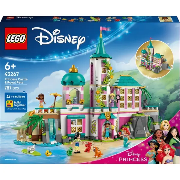 LEGO® | Disney hercegnő Hercegnőkastély és a hercegnők állatkái, játék építőkészlet 43267 – 3. kép