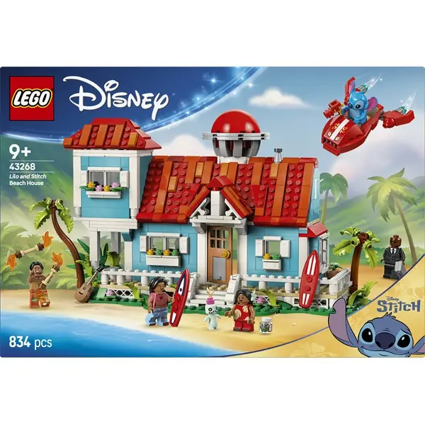 LEGO® | Disney Lilo és Stitch tengerparti háza, építőkészlet játék 43268 – 3. kép