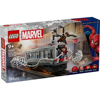 LEGO® | Marvel Pókember és Doc Ock csatája a metrókocsiban, építőjáték 76321