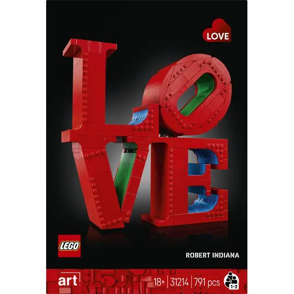 LEGO® Art LOVE, ajándék pároknak és lakásdekorációs ötlet 31214 – 4. kép