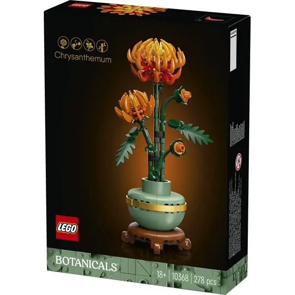 LEGO® Botanicals Krizantém virágdekorációs építőszett 10368 – 2. kép