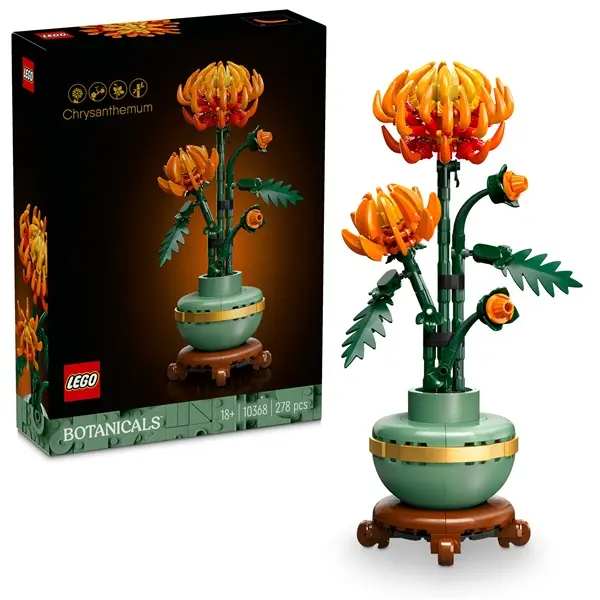 LEGO® Botanicals Krizantém virágdekorációs építőszett 10368 – 4. kép