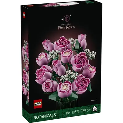 LEGO® Botanicals Rózsaszín rózsacsokor, dekoratív virágok 10374 – 2. kép