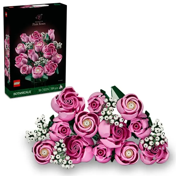 LEGO® Botanicals Rózsaszín rózsacsokor, dekoratív virágok 10374 – 5. kép