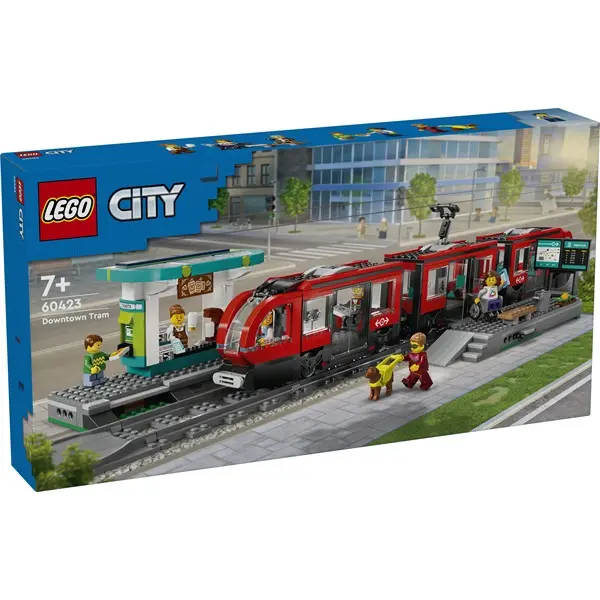 LEGO® City Belvárosi villamos és megálló játékszett 60423