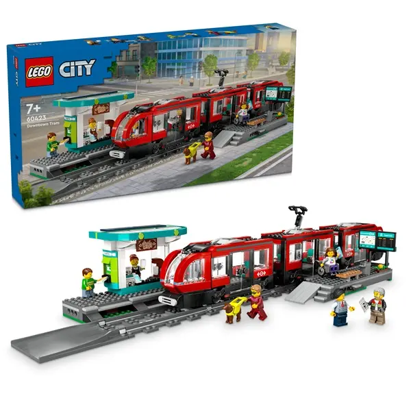 LEGO® City Belvárosi villamos és megálló játékszett 60423 – 4. kép