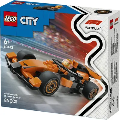 LEGO® City F1®-es pilóta McLaren versenyautóval, minijárművet tartalmazó játékkészlet 60442 – 2. kép