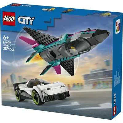 LEGO® City Repülő vs. autó – Játékautók és repülőgép játékkészlet 60489 – 2. kép
