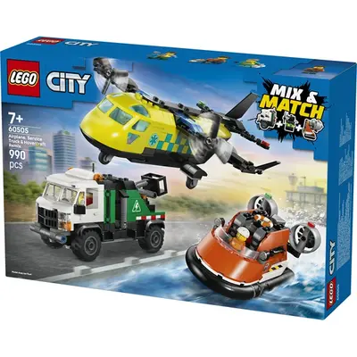LEGO® City Repülőgép, emelőkosaras kocsi és légpárnás jármű remix 60505 – 2. kép
