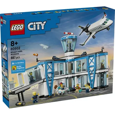 LEGO® City Repülőtér egy repülőgéppel – Játékrepülőtér-készlet 60502