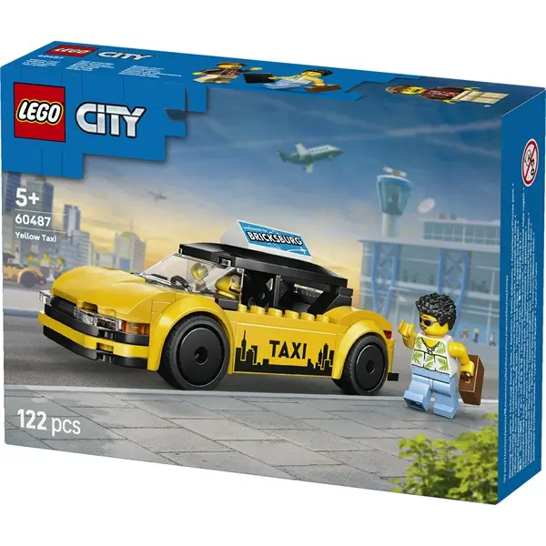 LEGO® City Sárga taxi – Modellautókészlet 2 minifigurával 60487 – 2. kép