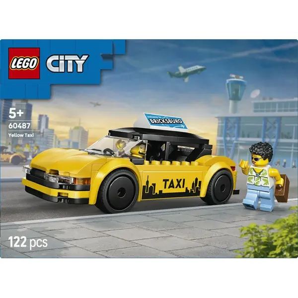 LEGO® City Sárga taxi – Modellautókészlet 2 minifigurával 60487 – 3. kép