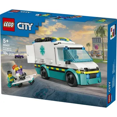 LEGO® City Sürgősségi mentőautó, játék autót tartalmazó építőszett 60451 – 2. kép