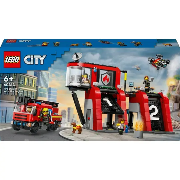 LEGO® City Tűzoltóállomás tűzoltóautóval 60414 – 3. kép