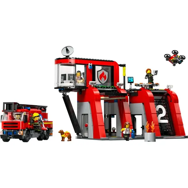LEGO® City Tűzoltóállomás tűzoltóautóval 60414 – 5. kép