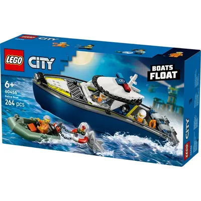 LEGO® City Üldözés rendőrségi csónakkal, játék felfújható motorcsónakkal és gumicsónakkal 60456 – 2. kép