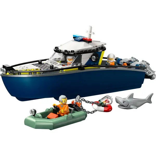 LEGO® City Üldözés rendőrségi csónakkal, játék felfújható motorcsónakkal és gumicsónakkal 60456 – 7. kép