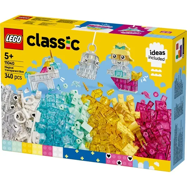 LEGO® Classic Átlátszó bűvös kockák, játék színes építőelemekkel 11040 – 2. kép