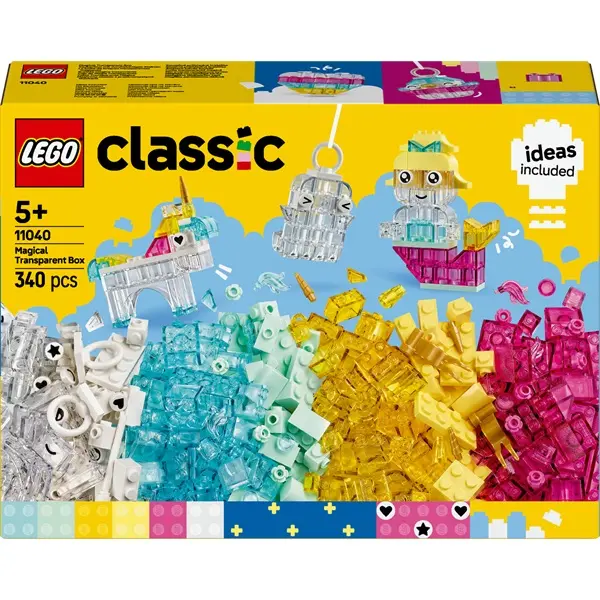 LEGO® Classic Átlátszó bűvös kockák, játék színes építőelemekkel 11040 – 3. kép