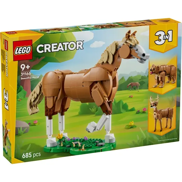 LEGO® Creator 3 az 1-ben Csodaszép ló játék állatot tartalmazó építőszett 31166