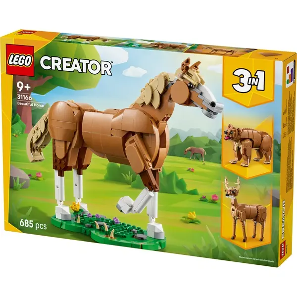 LEGO® Creator 3 az 1-ben Csodaszép ló játék állatot tartalmazó építőszett 31166 – 2. kép