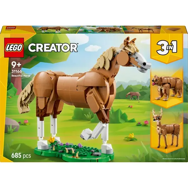 LEGO® Creator 3 az 1-ben Csodaszép ló játék állatot tartalmazó építőszett 31166 – 3. kép