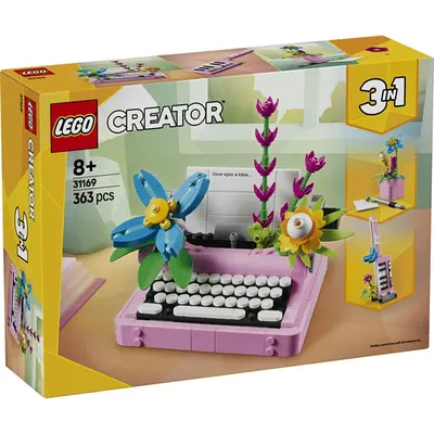 LEGO® Creator 3 az 1-ben Írógép virágokkal, játékkészlet 31169