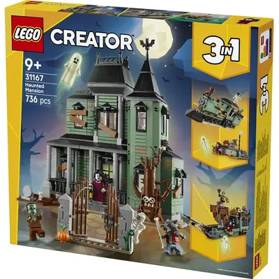 LEGO® Creator 3 az 1-ben Kísértetkastély, házat tartalmazó építőjáték 31167 – 2. kép