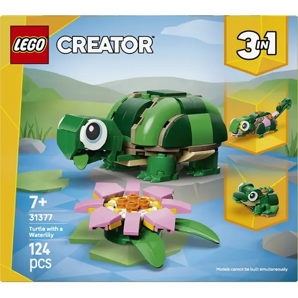 LEGO® Creator 3 az 1-ben Teknős egy vízililiom-virággal 31377 – 3. kép