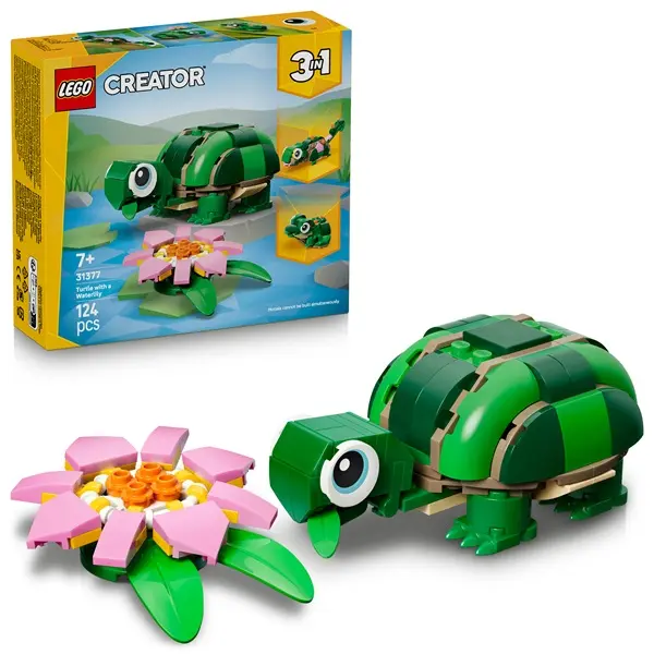 LEGO® Creator 3 az 1-ben Teknős egy vízililiom-virággal 31377 – 4. kép