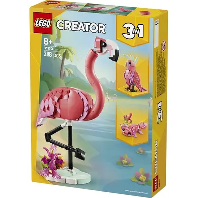 LEGO® Creator 3 az 1-ben Vadállatok: rózsaszín flamingó, állatos játékkészlet 31170 – 2. kép