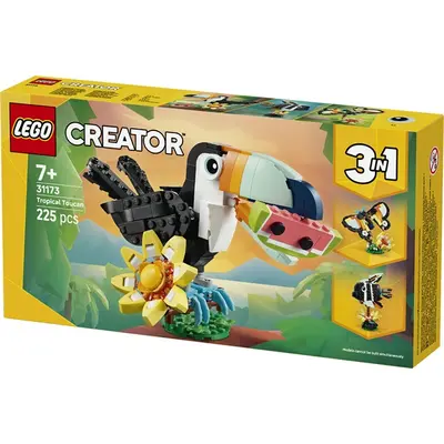 LEGO® Creator 3 az 1-ben Vadállatok: Trópusi tukán, figurát tartalmazó játékkészlet 31173 – 2. kép